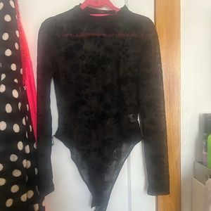 Black lace bodysuit